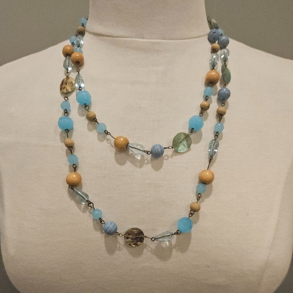 BEADED NECKLACE, VINTAGE BOHEMIAN STYLE